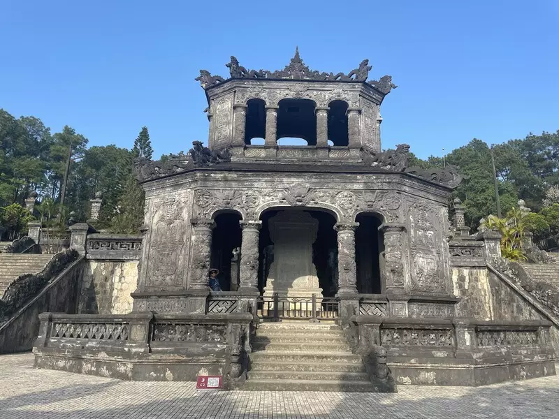 Khai Dinh Tomb: Location, Ticket Price, Architecture & Travel Tips Khai Dinh Tomb, symbolizing cultural transformation with its fusion of Eastern traditions and Western architecture.